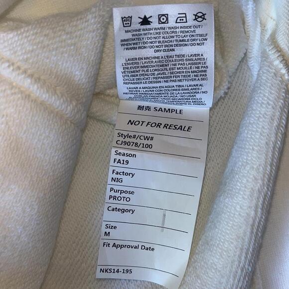Nike Air Jordan AJ 4 Legacy Pullover White Hoodie Sample - Picture 11 of 11